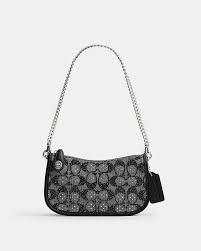 Swinger Bag 20 With Chain In Crystal Signature Jacquard