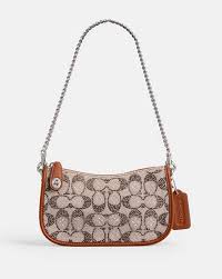 Swinger Bag 20 With Chain In Crystal Signature Jacquard